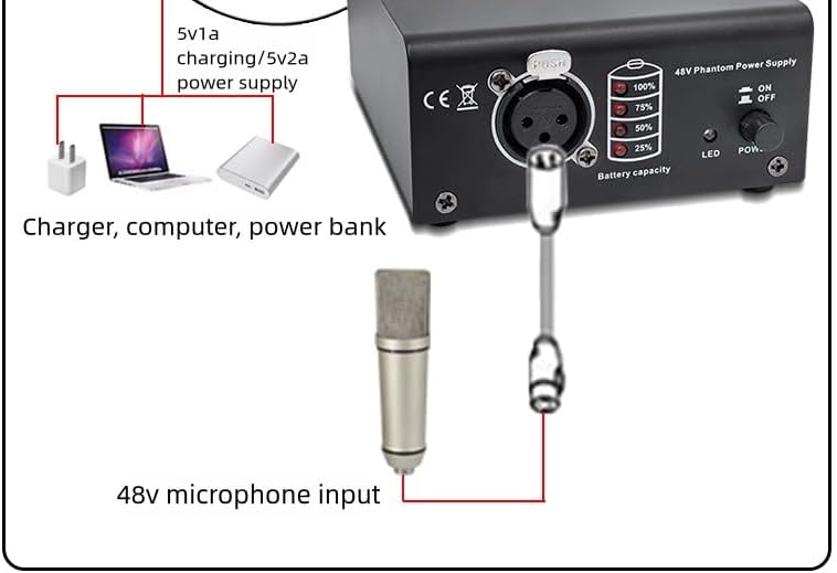 micfuns MC1 1 Channel 48V Phantom Power (1 Channel) - Image 3